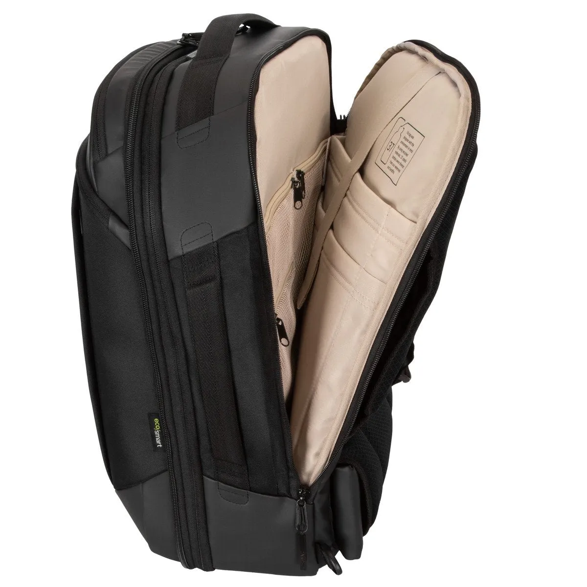 15.6 EcoSmart Mobile Tech Traveler XL Backpack - Black