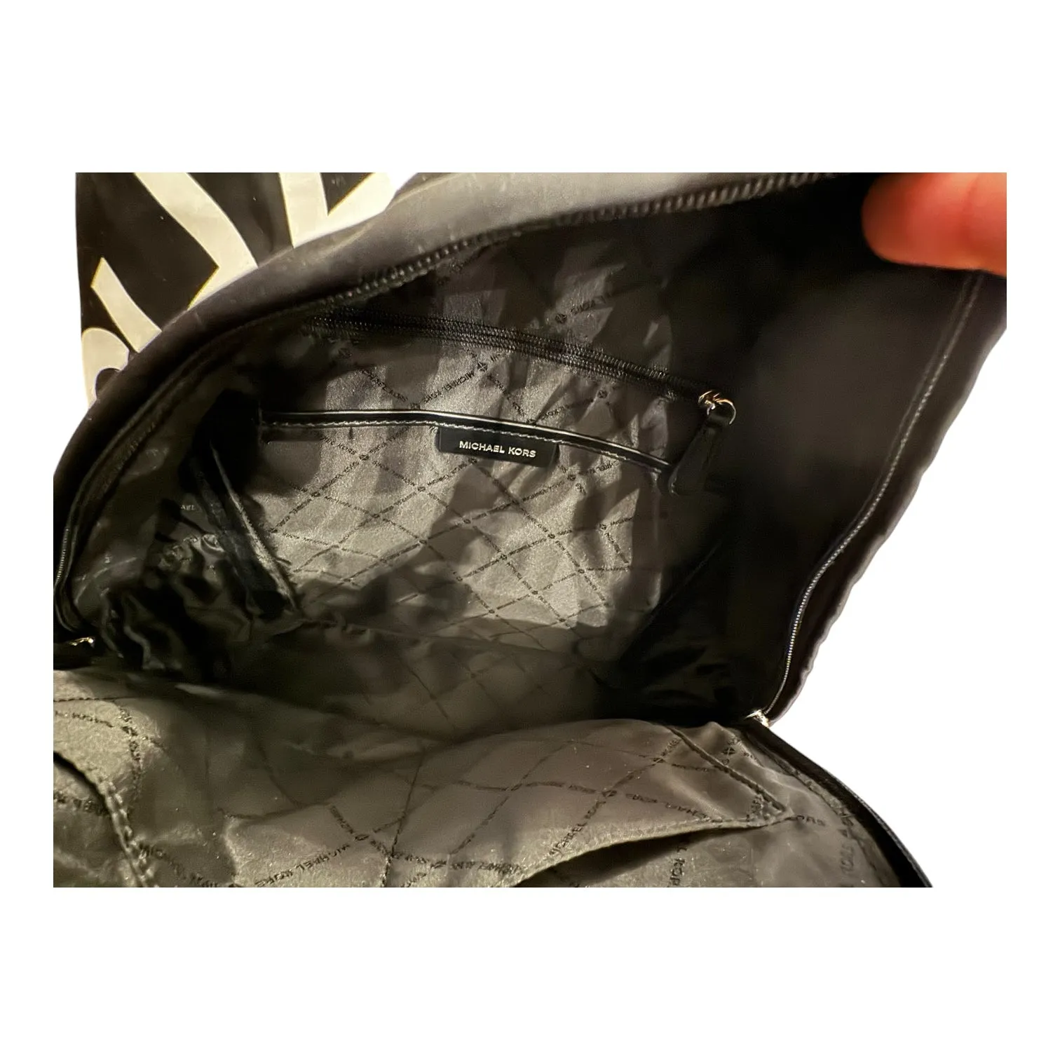Backpack Designer By Michael Kors In Black & White, Size:Large