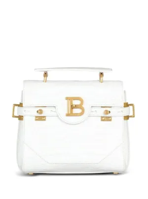 Balmain B-Buzz 23 crocodile-embossed shoulder bag