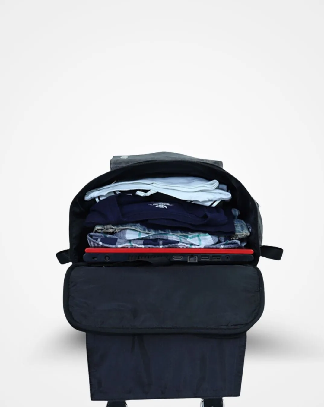 Barcelona The Grunge Grey Leather Travel Backpack