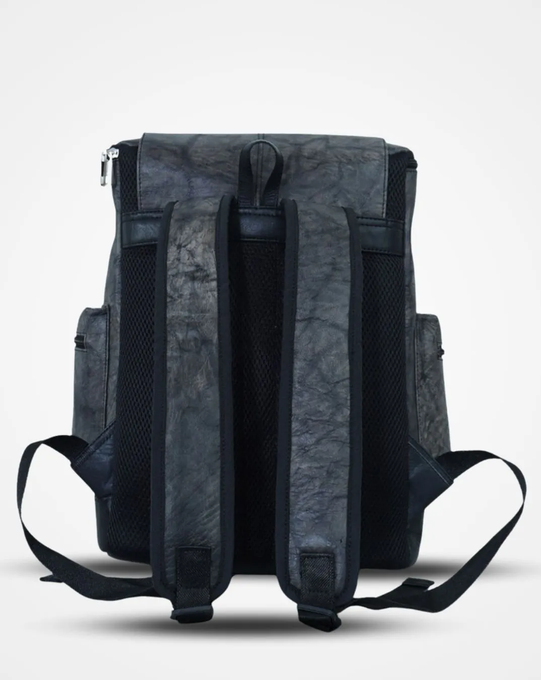 Barcelona The Grunge Grey Leather Travel Backpack