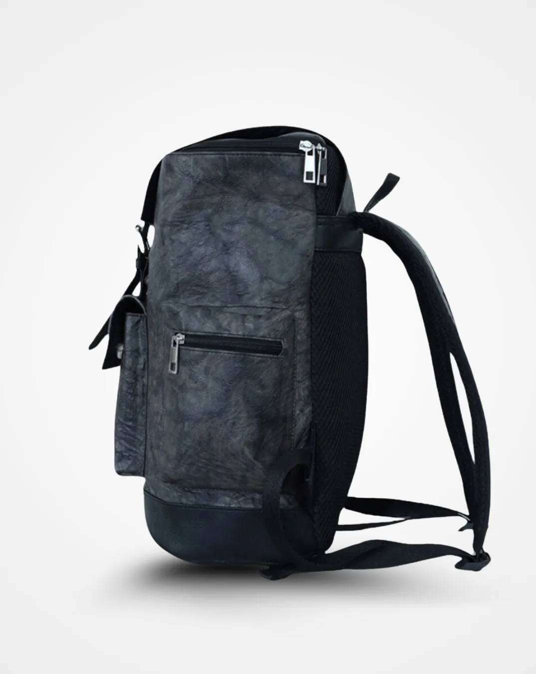 Barcelona The Grunge Grey Leather Travel Backpack