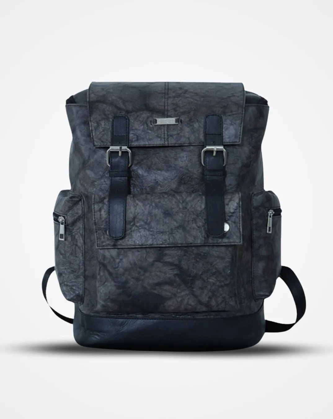 Barcelona The Grunge Grey Leather Travel Backpack