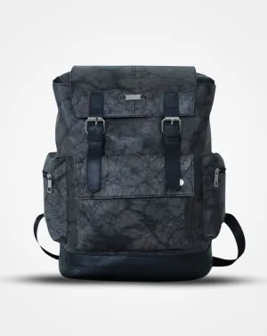 Barcelona The Grunge Grey Leather Travel Backpack