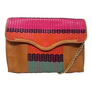 Beau Woven Leather Handbag Designer By Rebecca Minkoff, Size: Large