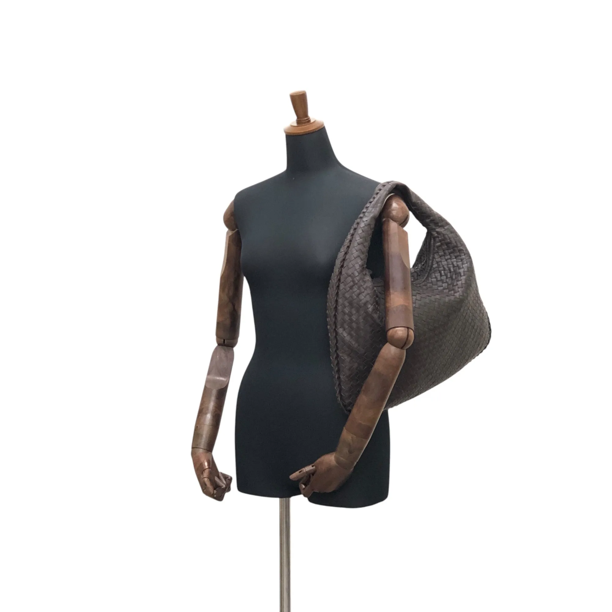 Bottega Veneta Intrecciato Shoulder bag Hobobag Brown Vintage bmuhus