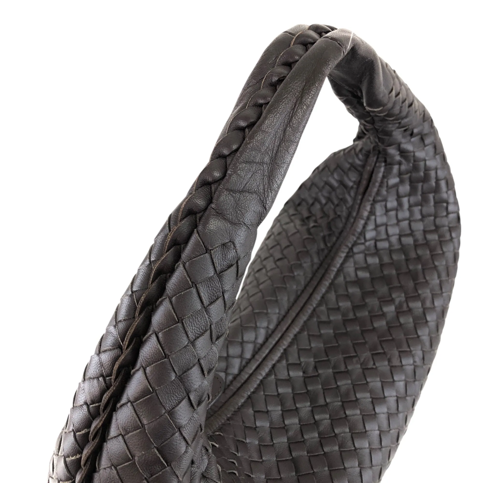 Bottega Veneta Intrecciato Shoulder bag Hobobag Brown Vintage bmuhus