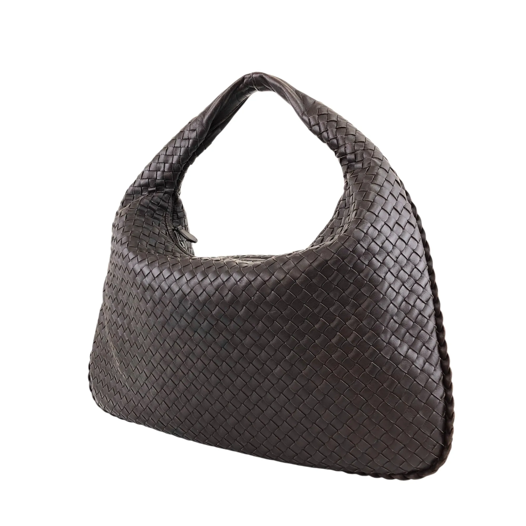 Bottega Veneta Intrecciato Shoulder bag Hobobag Brown Vintage bmuhus