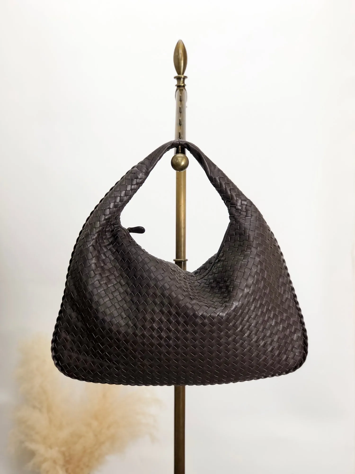 Bottega Veneta Intrecciato Shoulder bag Hobobag Brown Vintage bmuhus