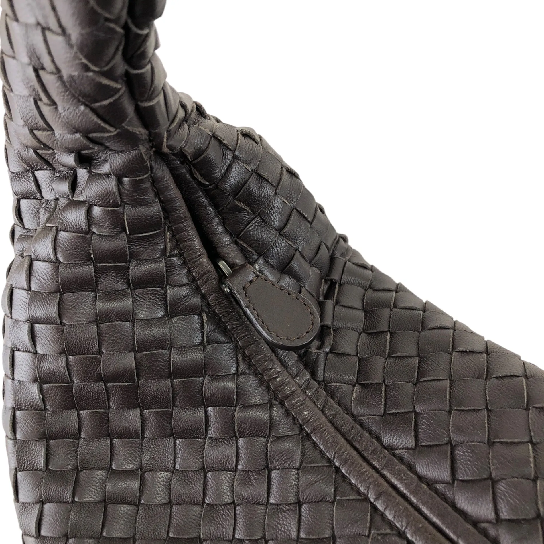 Bottega Veneta Intrecciato Shoulder bag Hobobag Brown Vintage bmuhus