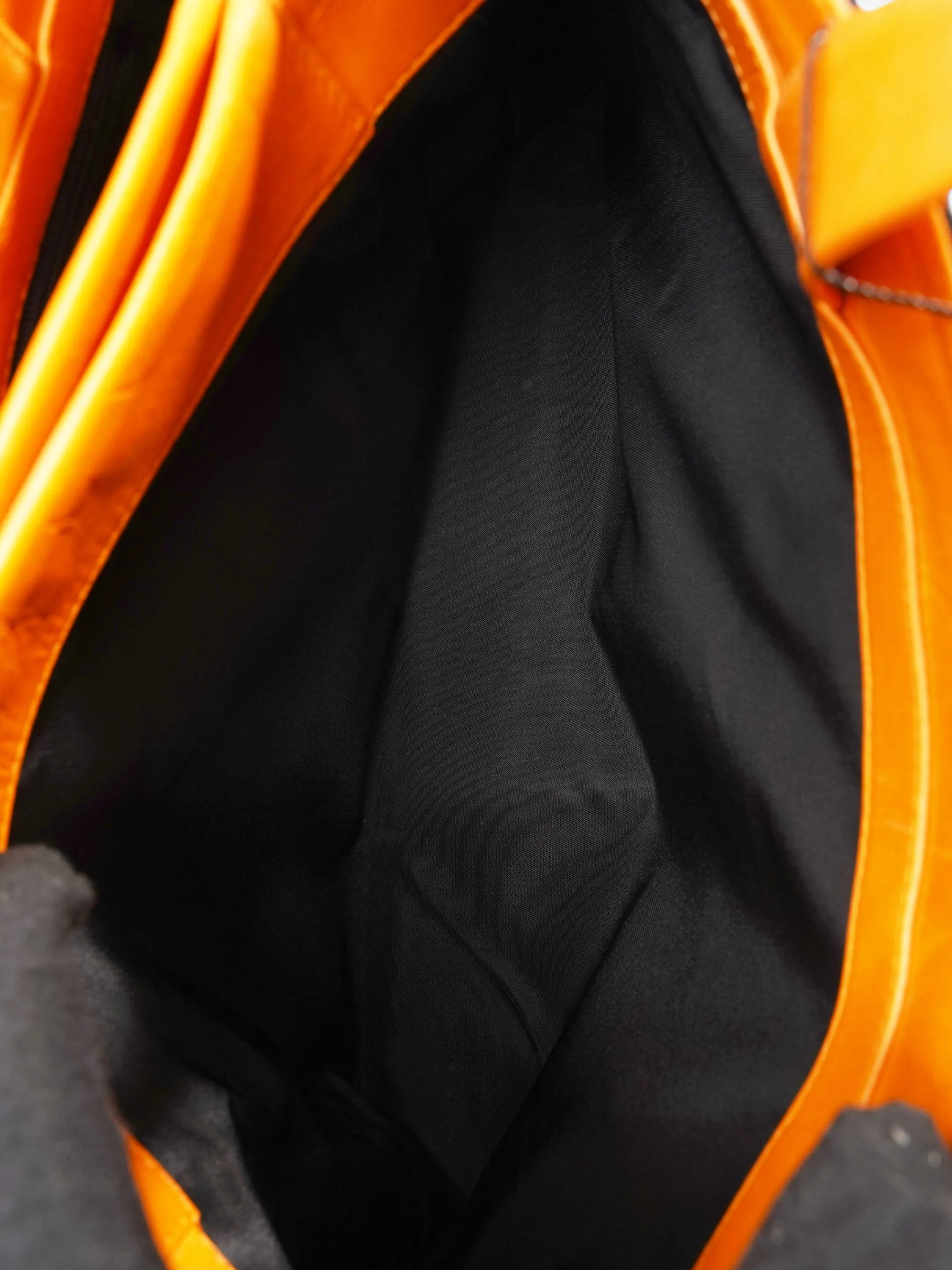 Bvlgari Logomania Shoulder Bag Black / Orange / White Fabric