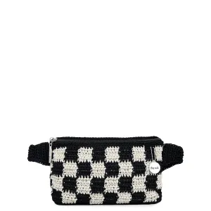 Caraway Small Belt Bag - Hand Crochet - Black Check