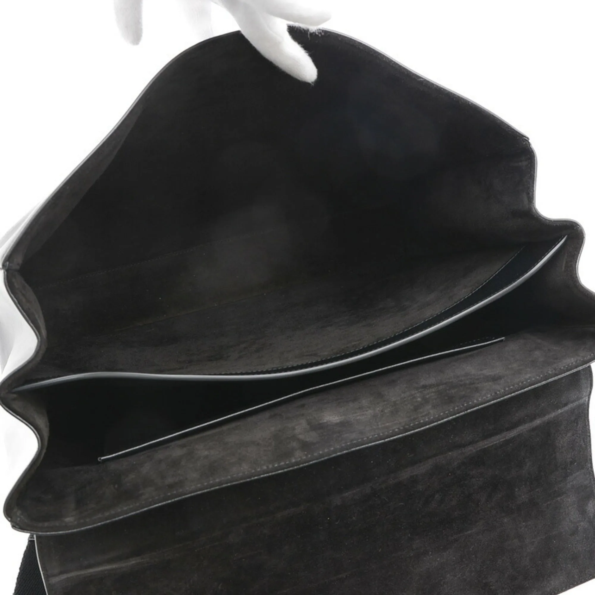 Celine 16 Saise Large Souple 24H Shoulder Bag Leather Black 195533