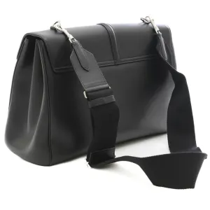 Celine 16 Saise Large Souple 24H Shoulder Bag Leather Black 195533