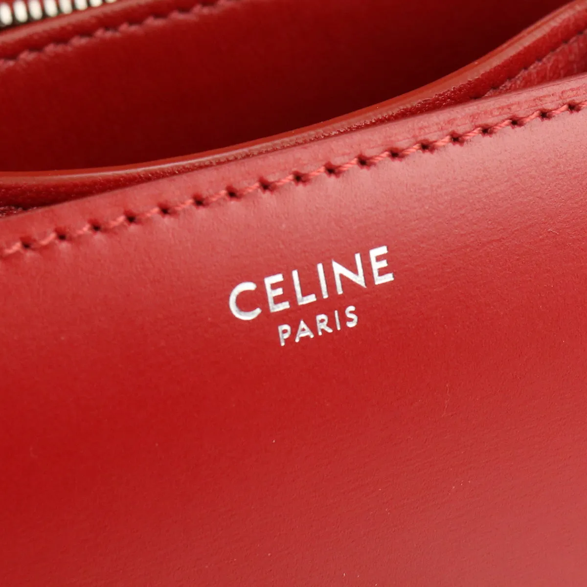 CELINE 189183DLS.27ED Shoulder Bag Diagonal shoulder bag red leather Women