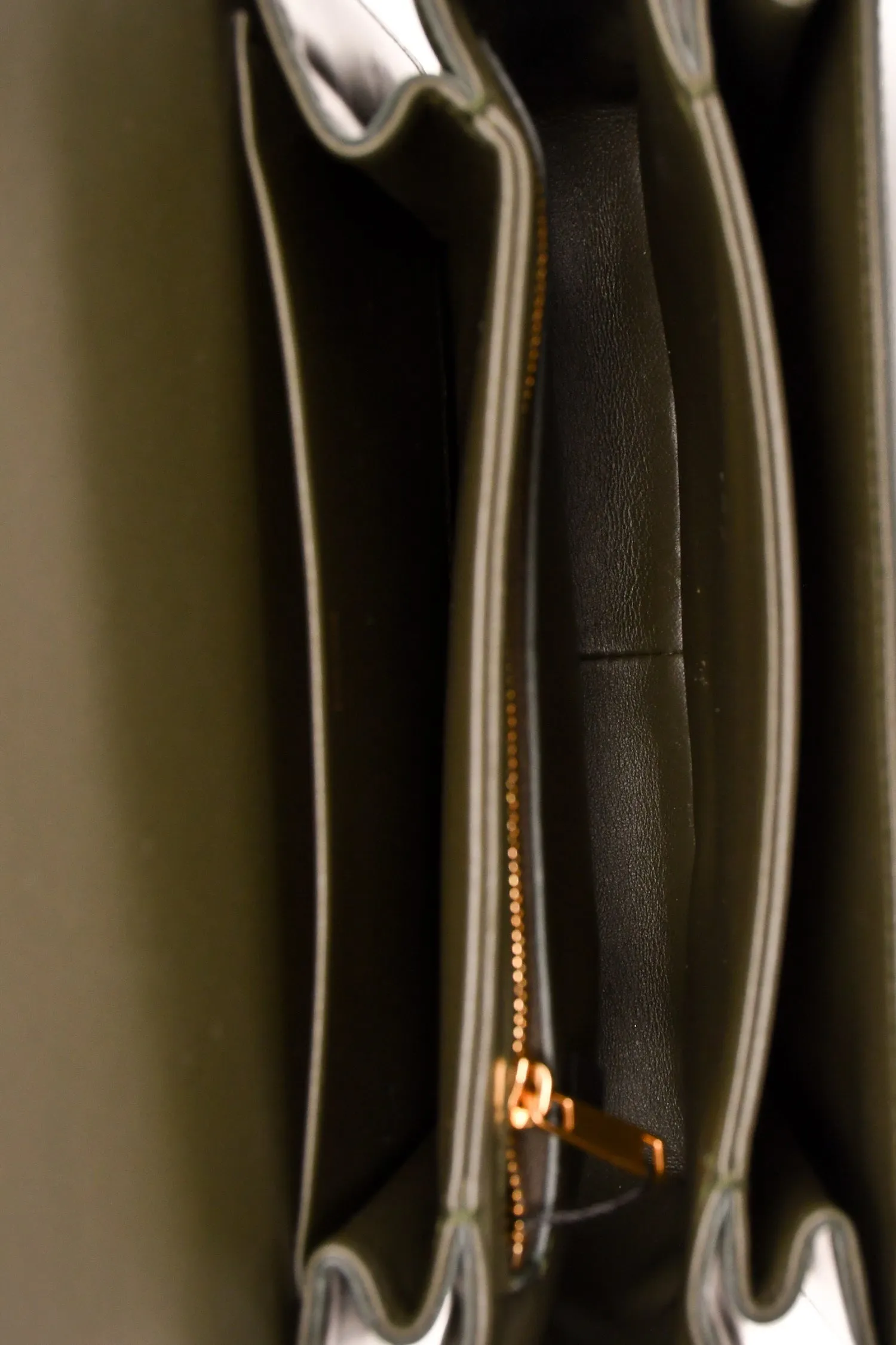 Celine 2022 Green Leather Classique Triomphe Shoulder Bag