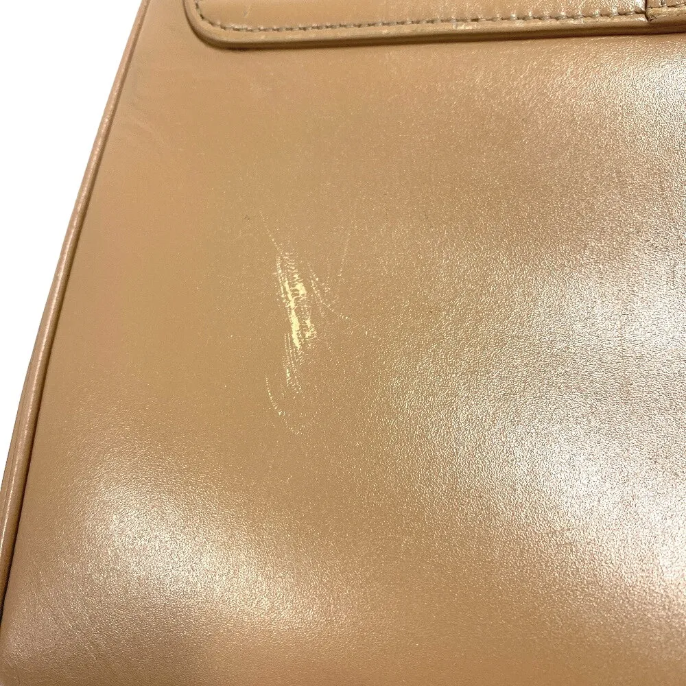 CELINE Handbag leather beige 2WAY Shoulder Bag 16 Says Small Women Used