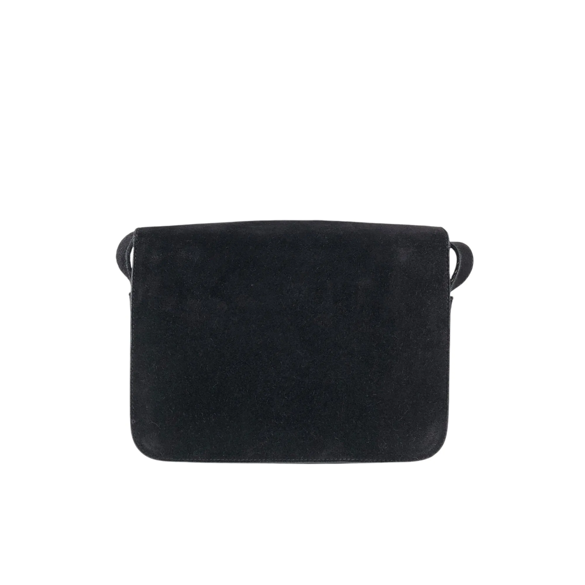 CELINE Horse Bit Shoulder bag Black Vintage yffeiu