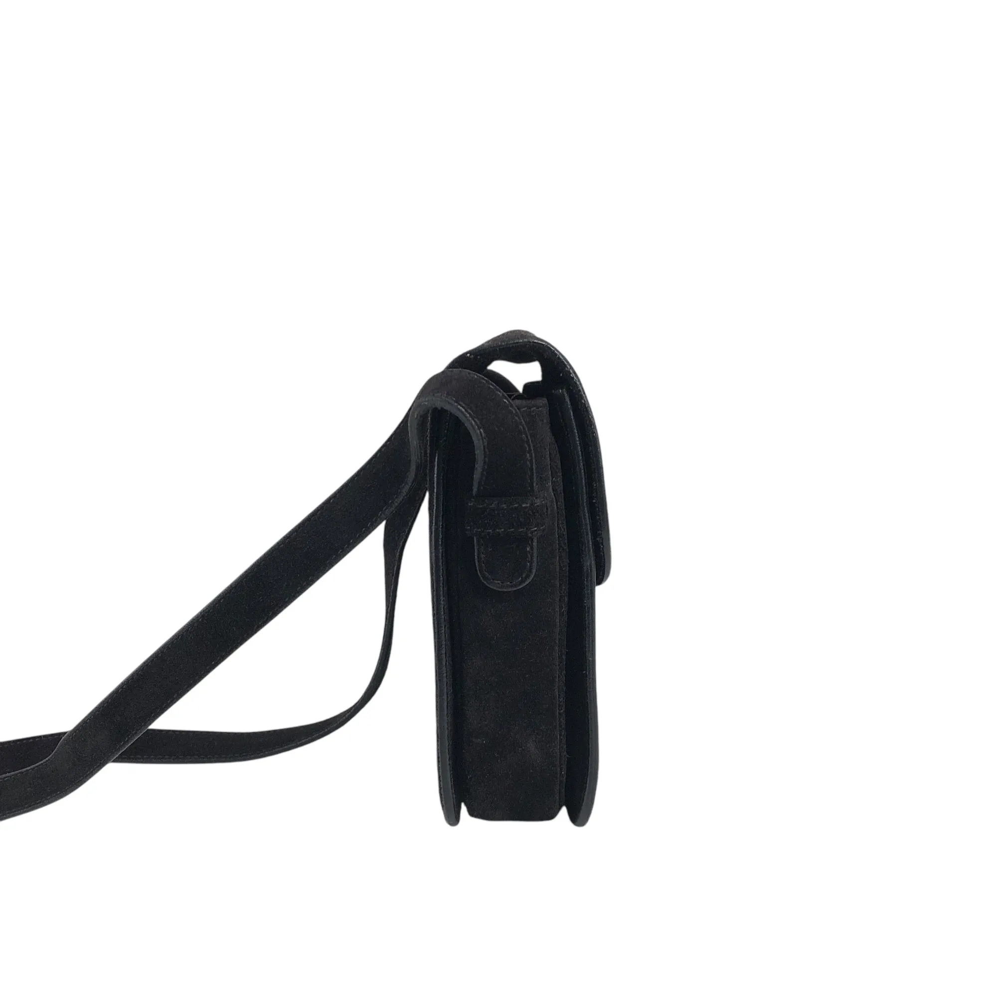 CELINE Horse Bit Shoulder bag Black Vintage yffeiu