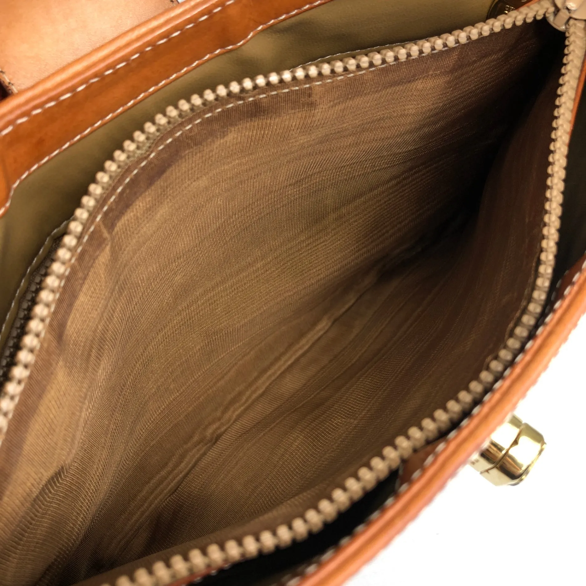 CELINE Macadam Blason Turn Lock Shoulder bag Hobobag Beige Vintage jniidp
