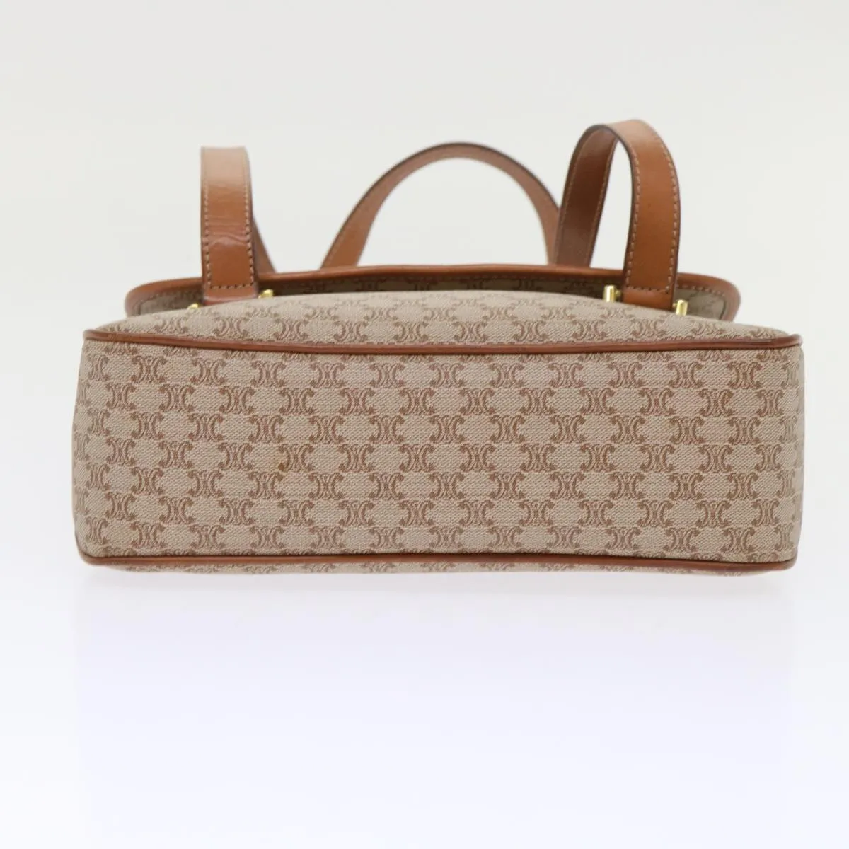 Celine Macadam Canvas Shoulder Bag Beige  fm2486