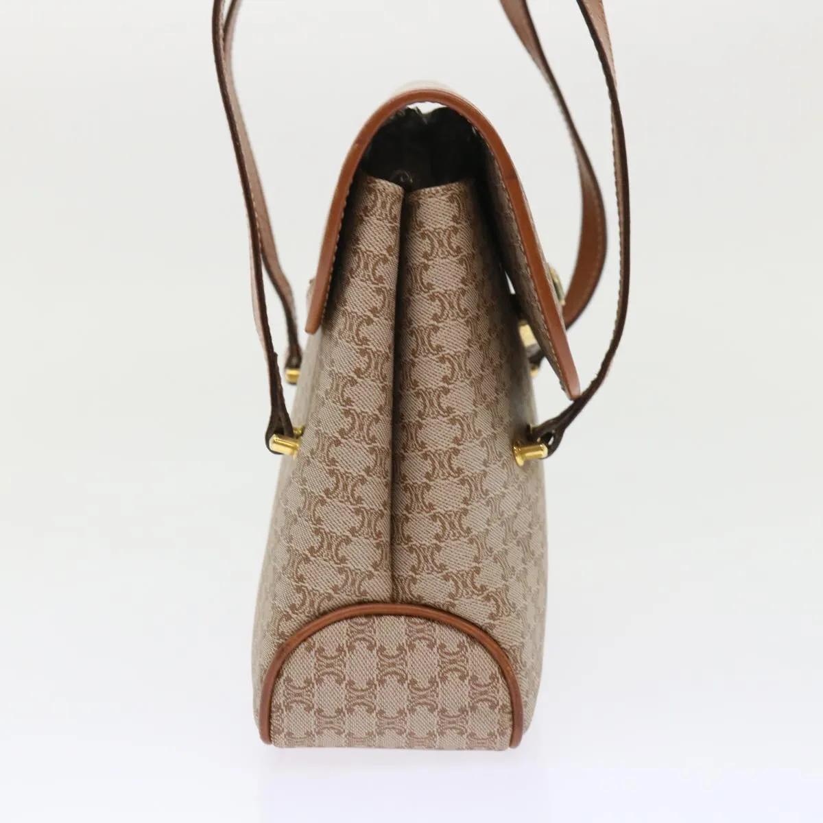 Celine Macadam Canvas Shoulder Bag Beige  fm2486