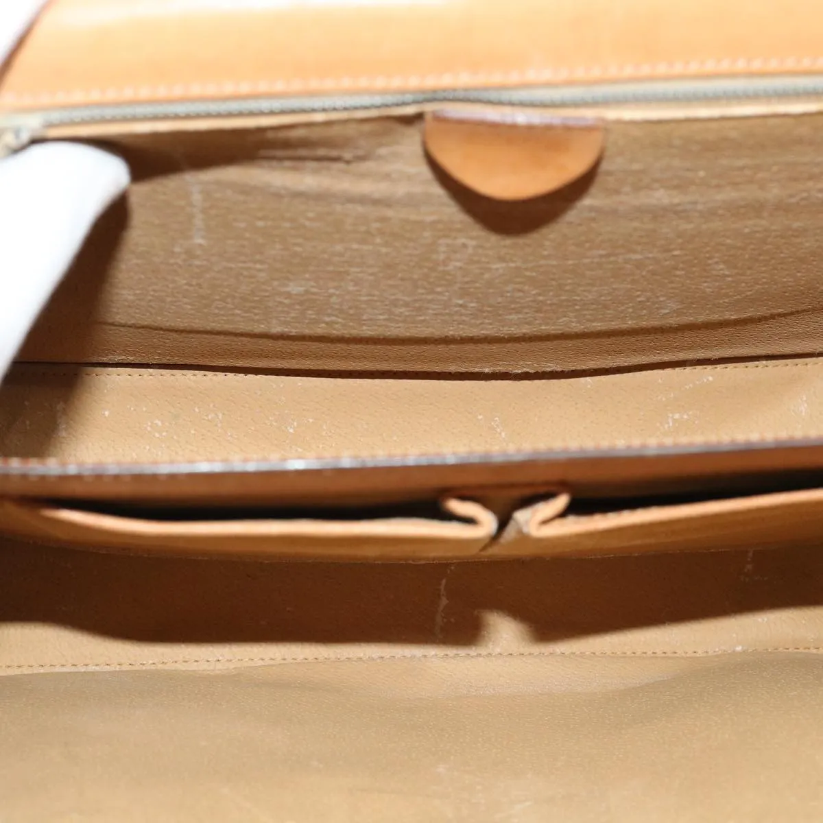 Celine Macadam Canvas Shoulder Bag PVC Leather Brown Beige  39943