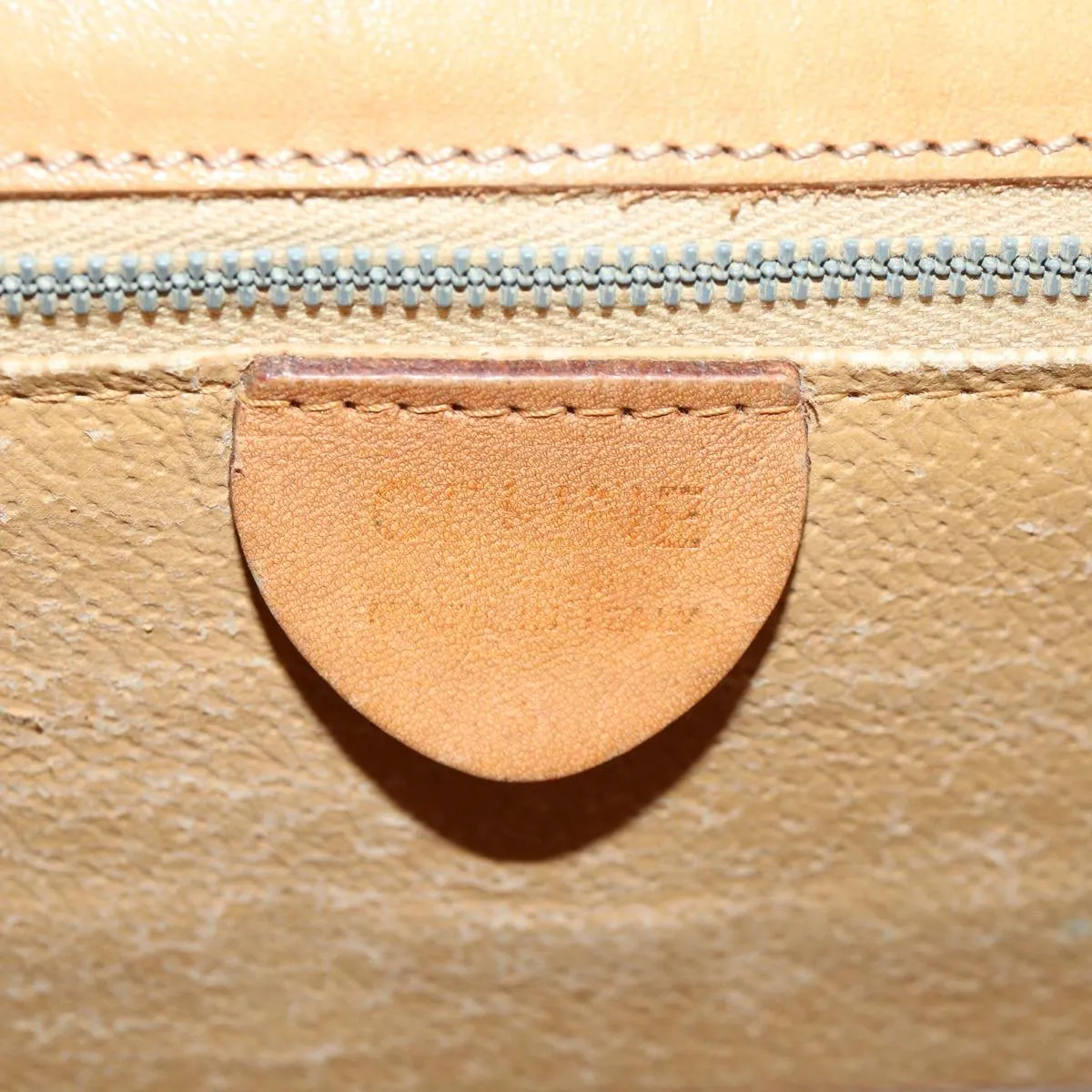Celine Macadam Canvas Shoulder Bag PVC Leather Brown Beige  39943