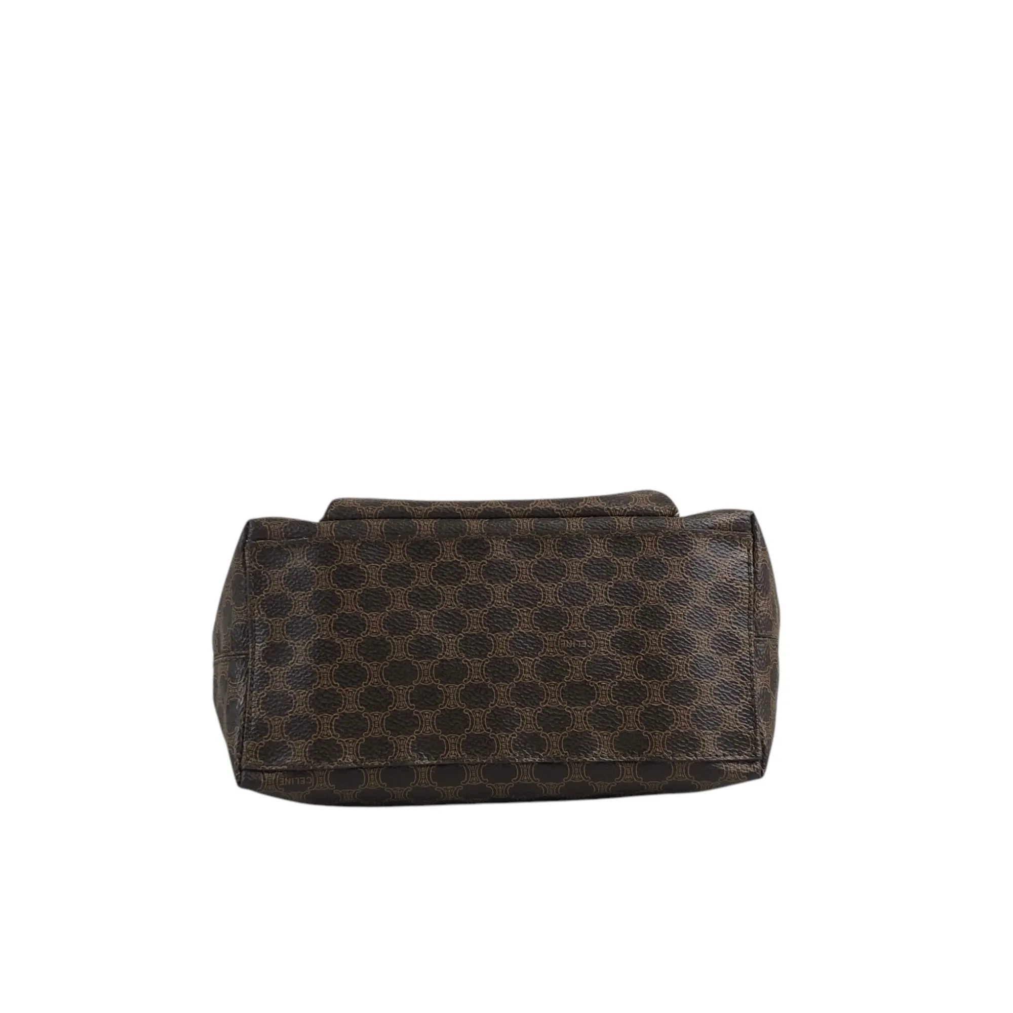 CELINE Macadam Shoulder bag Brown Vintage f23gdx
