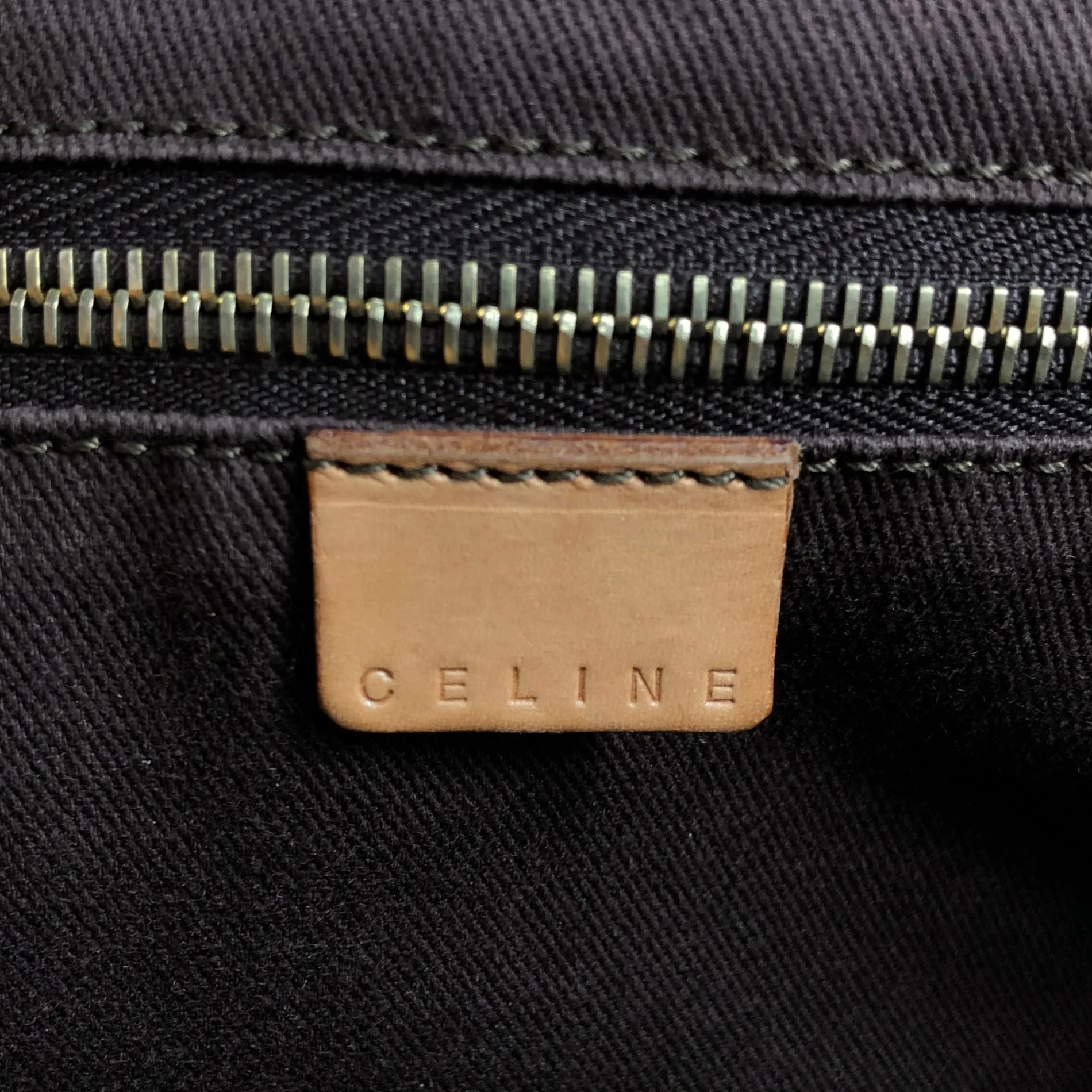 CELINE Macadam Shoulder bag Brown Vintage f23gdx