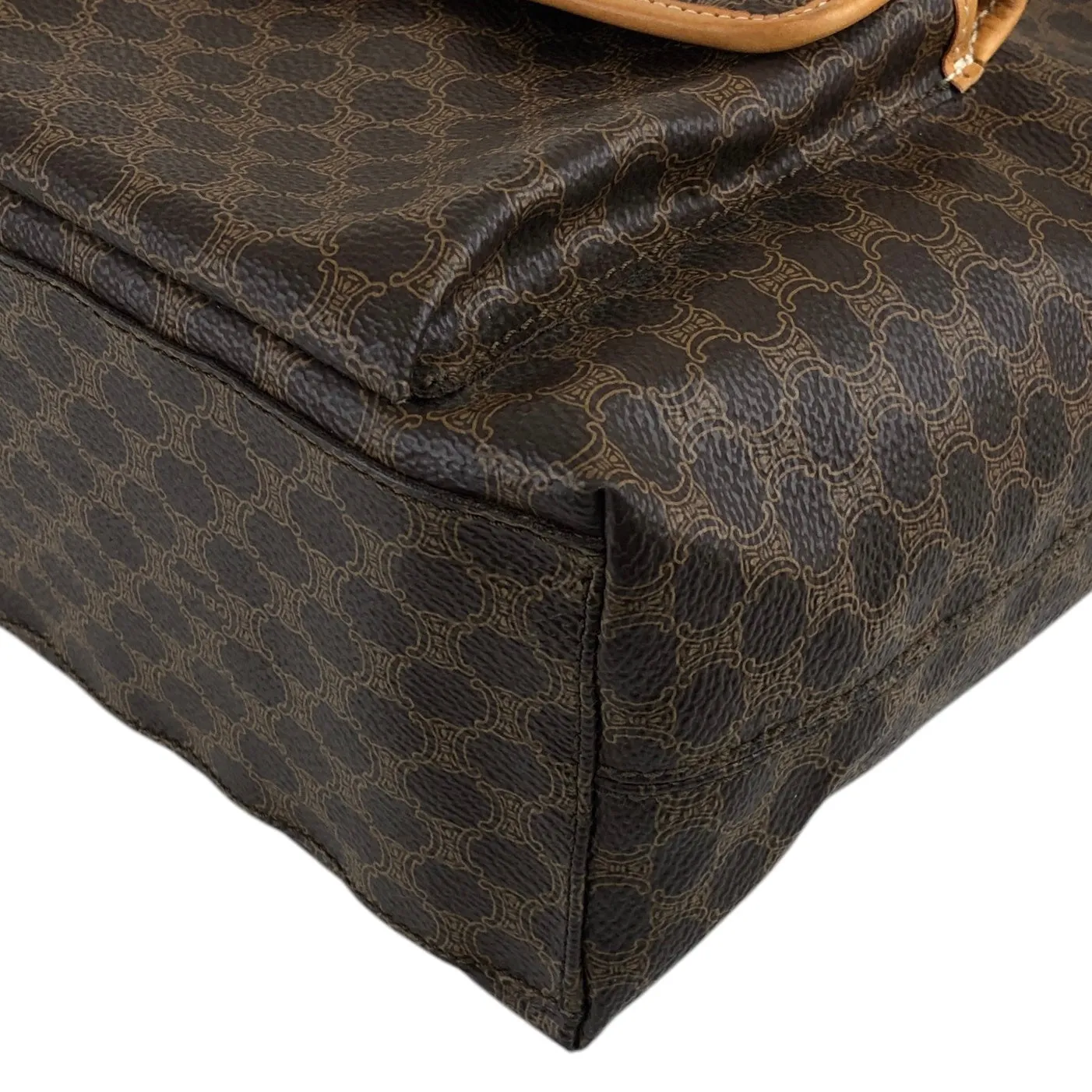 CELINE Macadam Shoulder bag Brown Vintage f23gdx