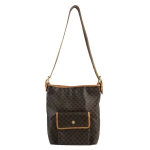 CELINE Macadam Shoulder bag Brown Vintage f23gdx