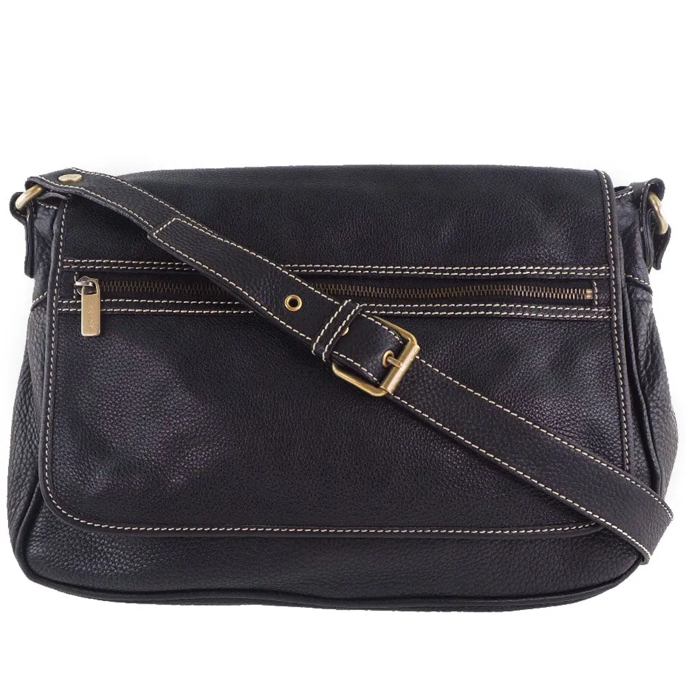 CELINE Shoulder Bag Calfskin black Women Used