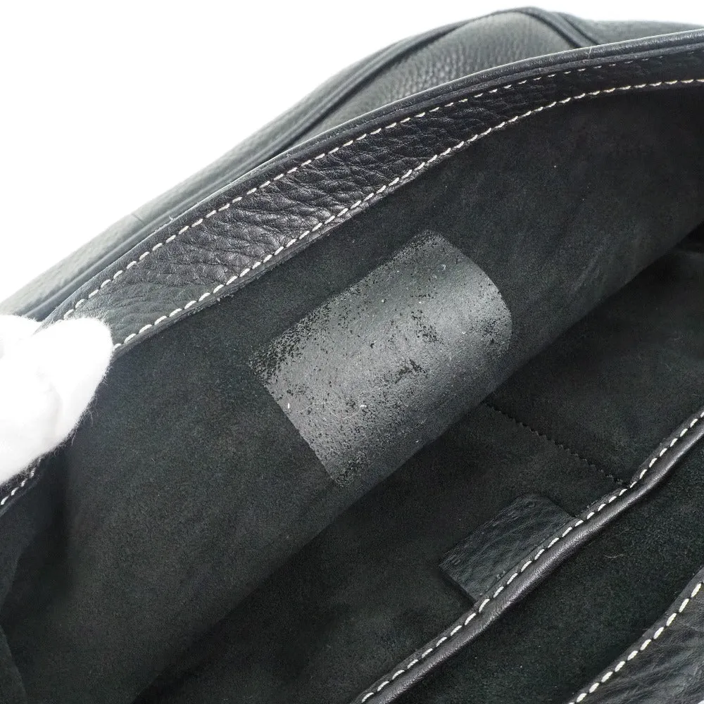 CELINE Shoulder Bag Calfskin black Women Used
