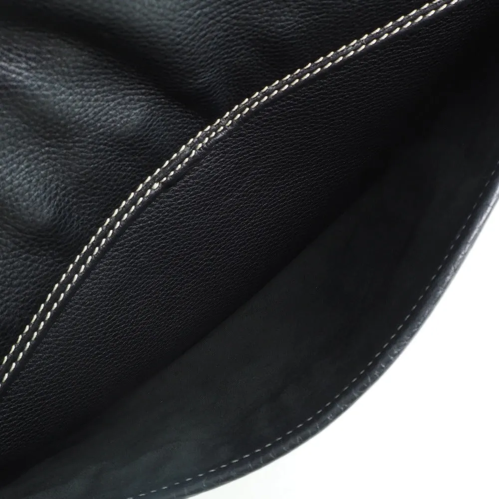 CELINE Shoulder Bag Calfskin black Women Used