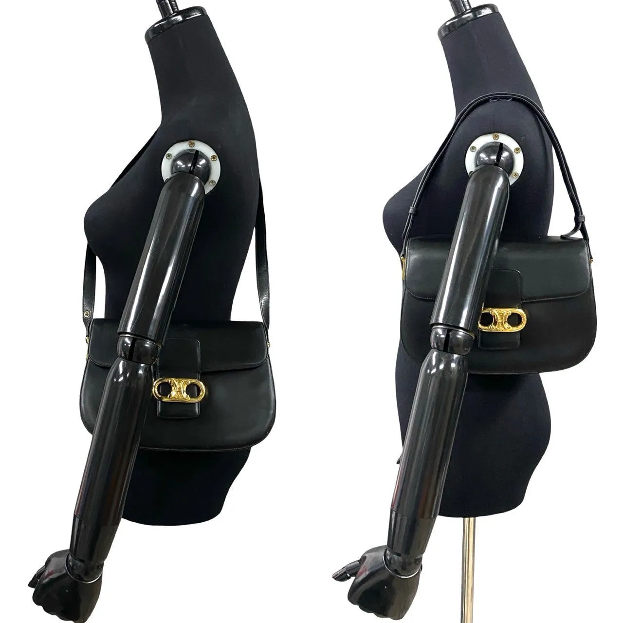 CELINE Shoulder Bag Calfskin black
