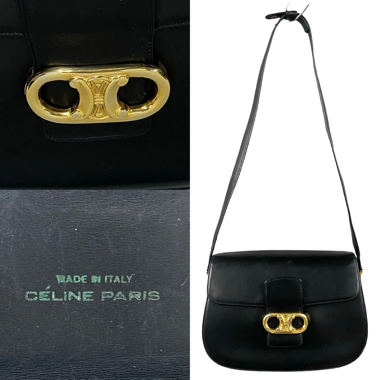 CELINE Shoulder Bag Calfskin black