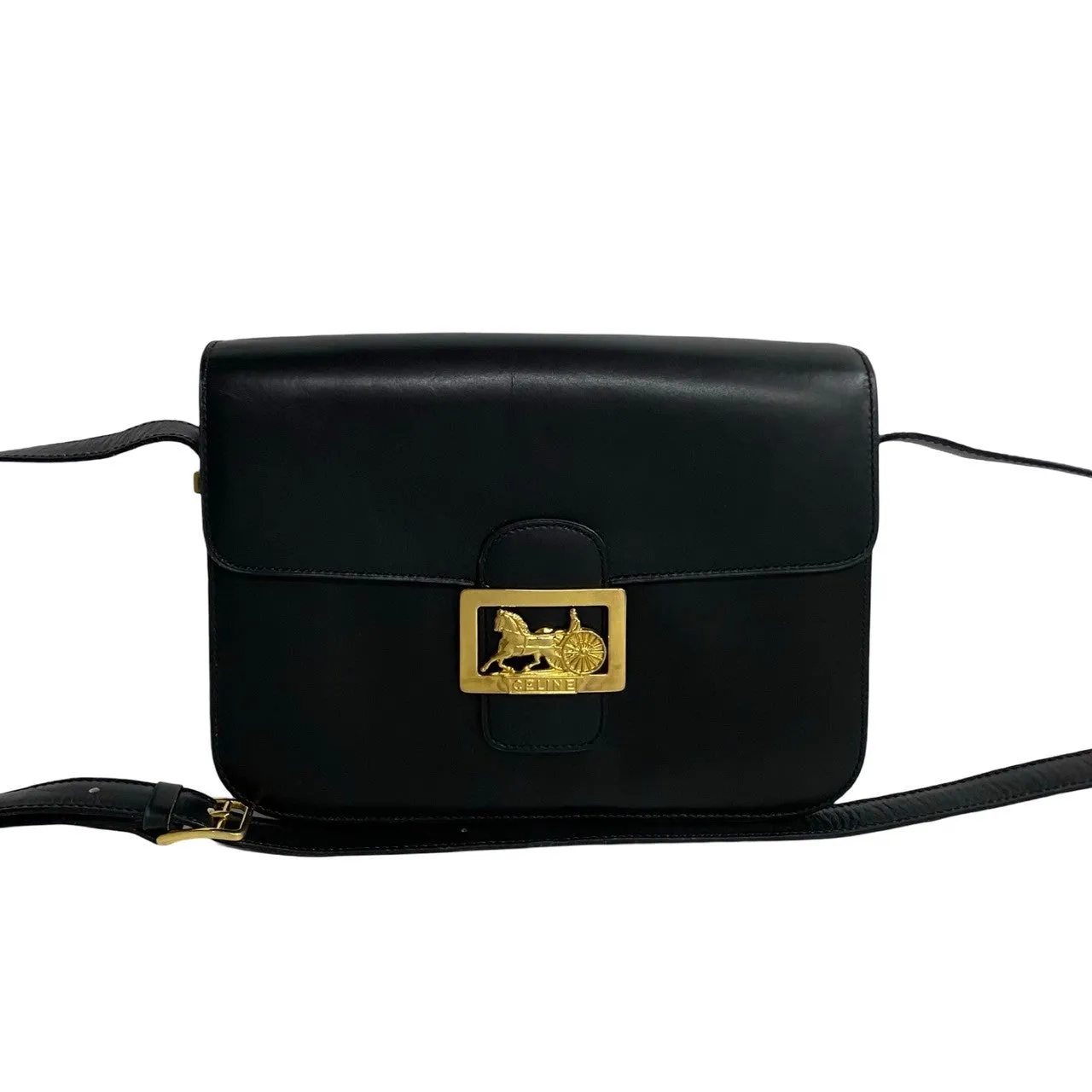 CELINE Shoulder Bag leather black