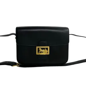 CELINE Shoulder Bag leather black