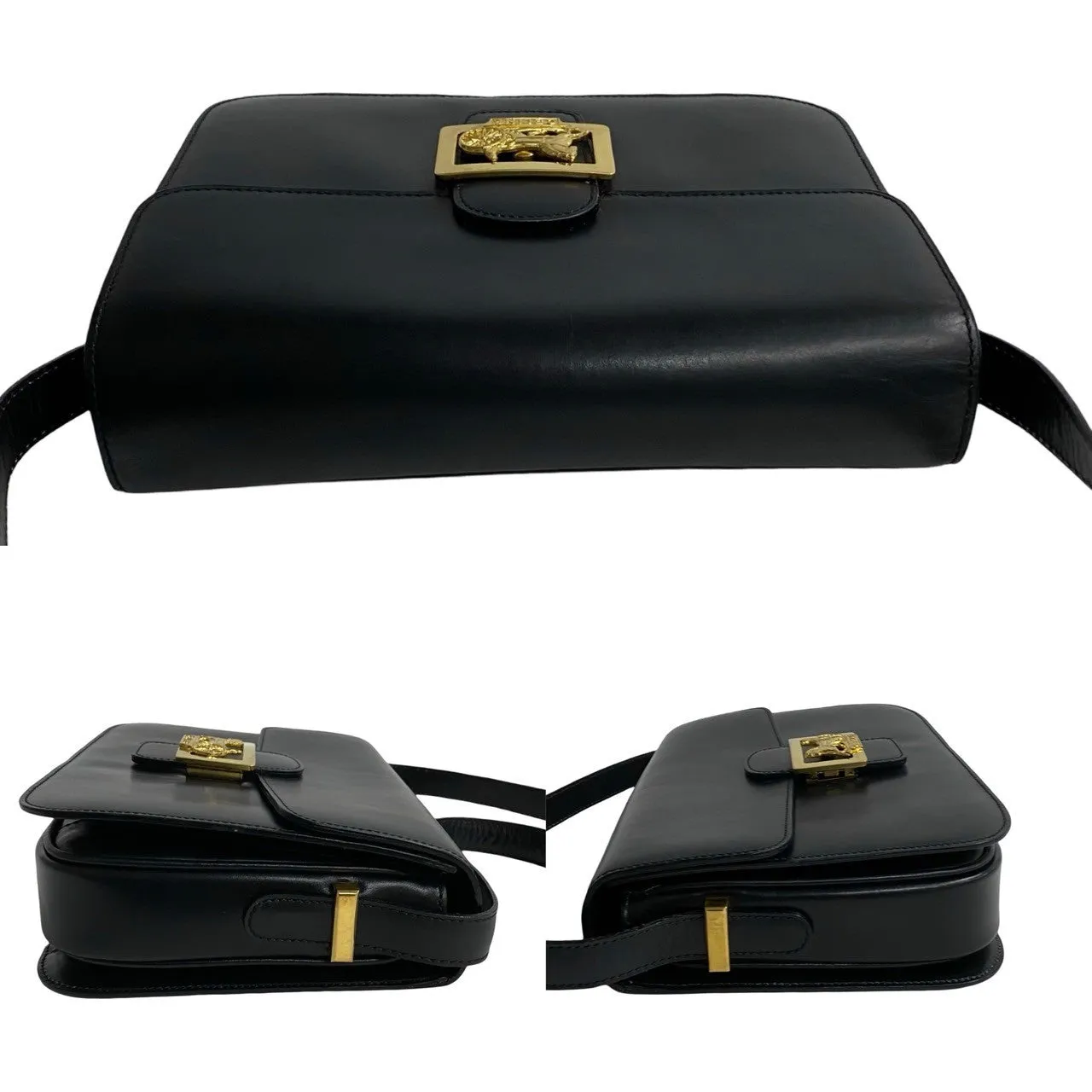 CELINE Shoulder Bag leather black