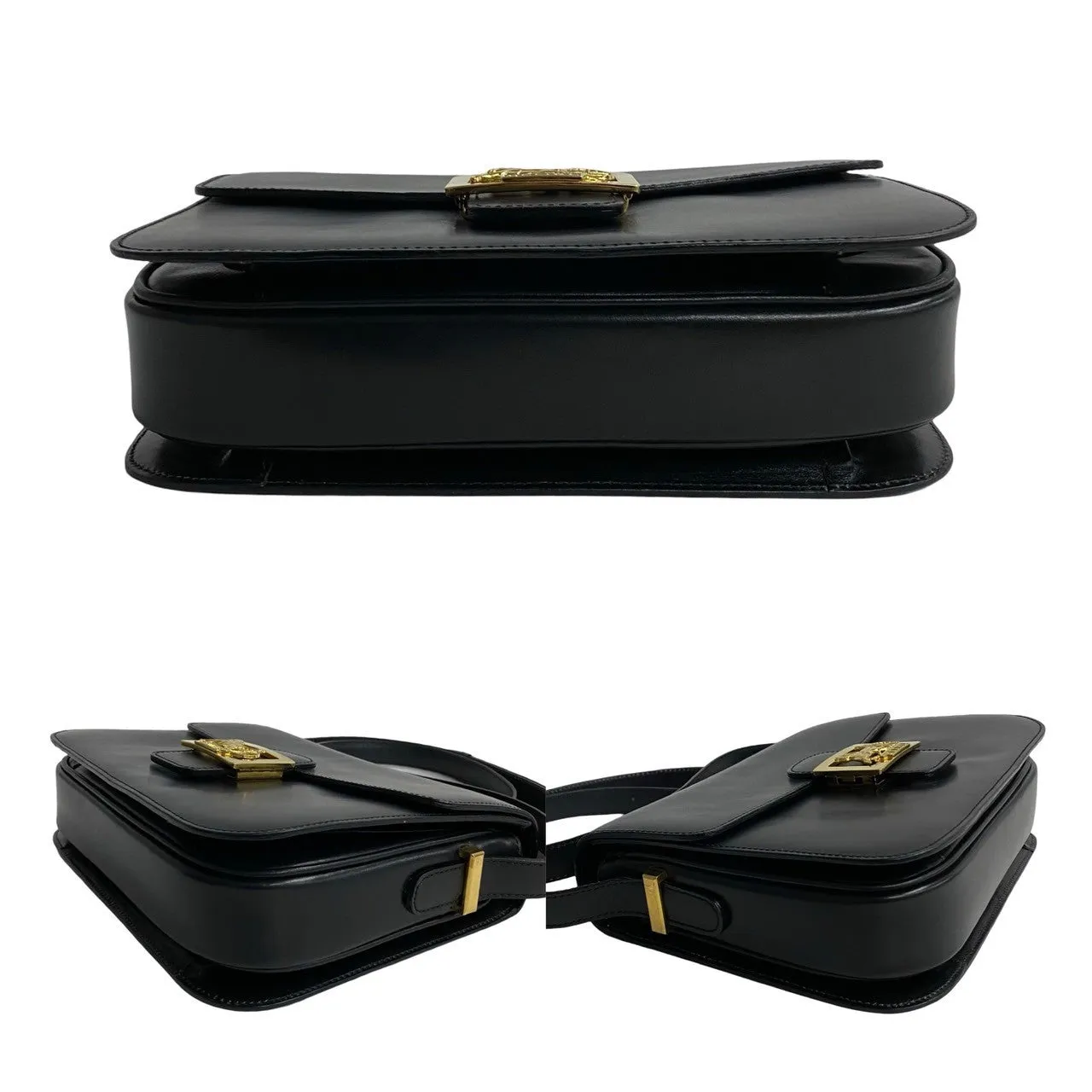 CELINE Shoulder Bag leather black