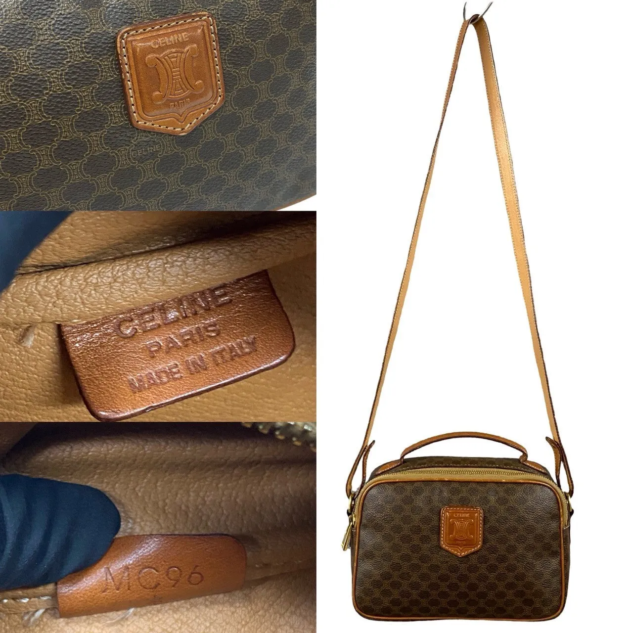 CELINE Shoulder Bag leather Brown