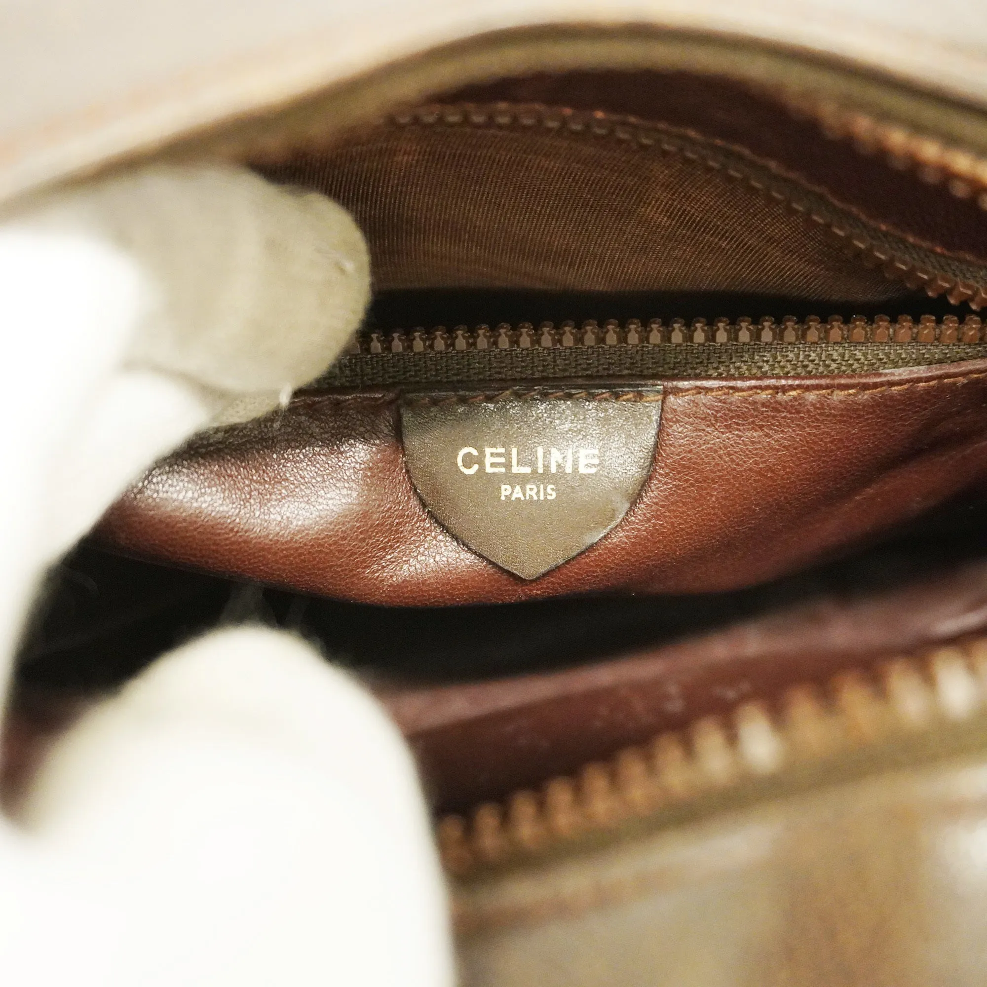Celine  Shoulder Bag Women's Leather Shoulder Bag Brown