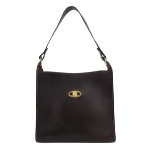 CELINE Triomphe Shoulder bag Brown Vintage n5nm5m