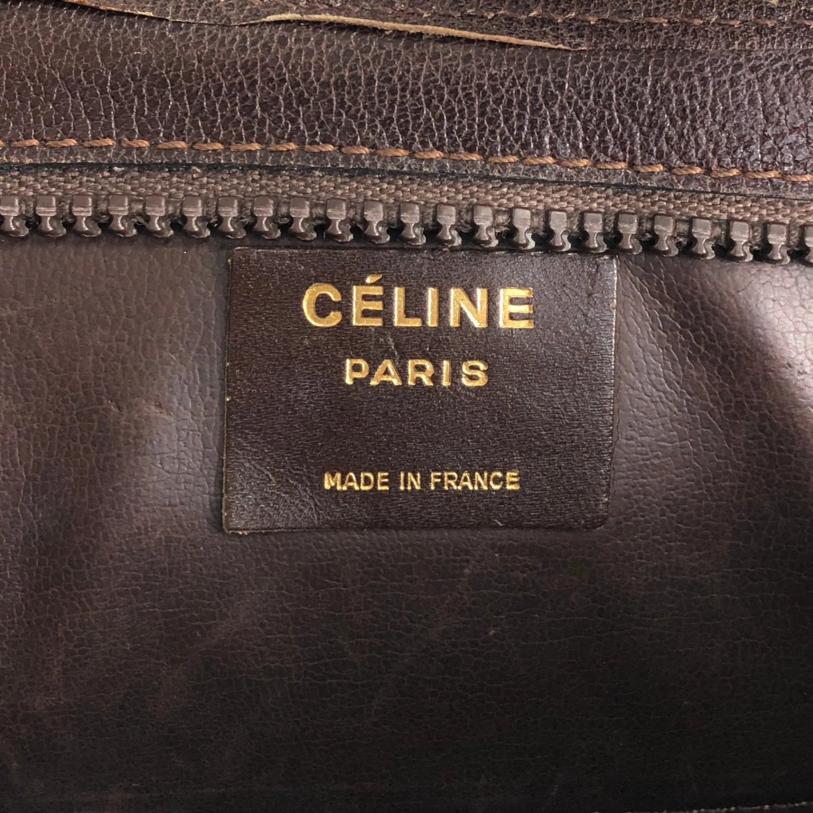 CELINE Triomphe Shoulder bag Brown Vintage n5nm5m