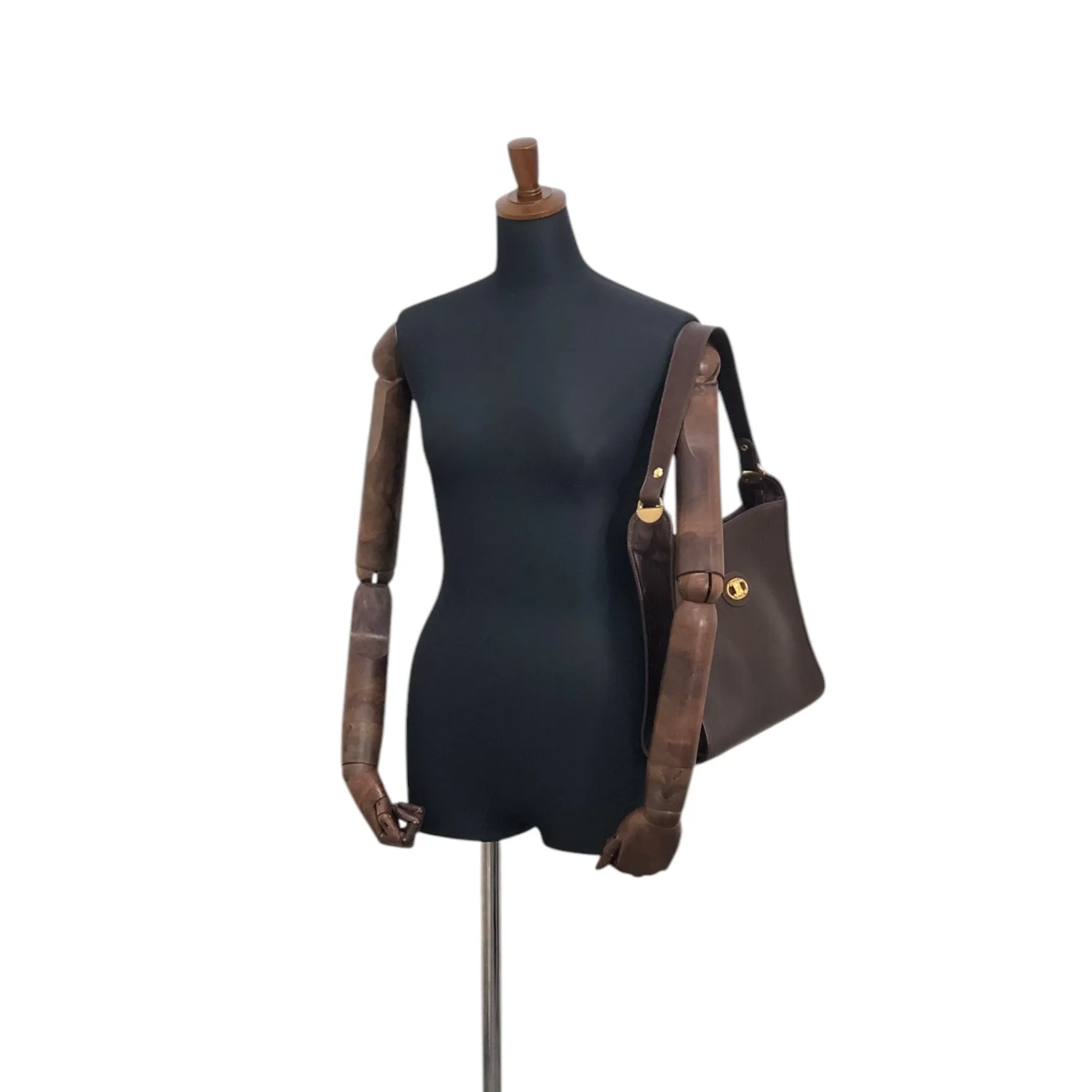 CELINE Triomphe Shoulder bag Brown Vintage n5nm5m