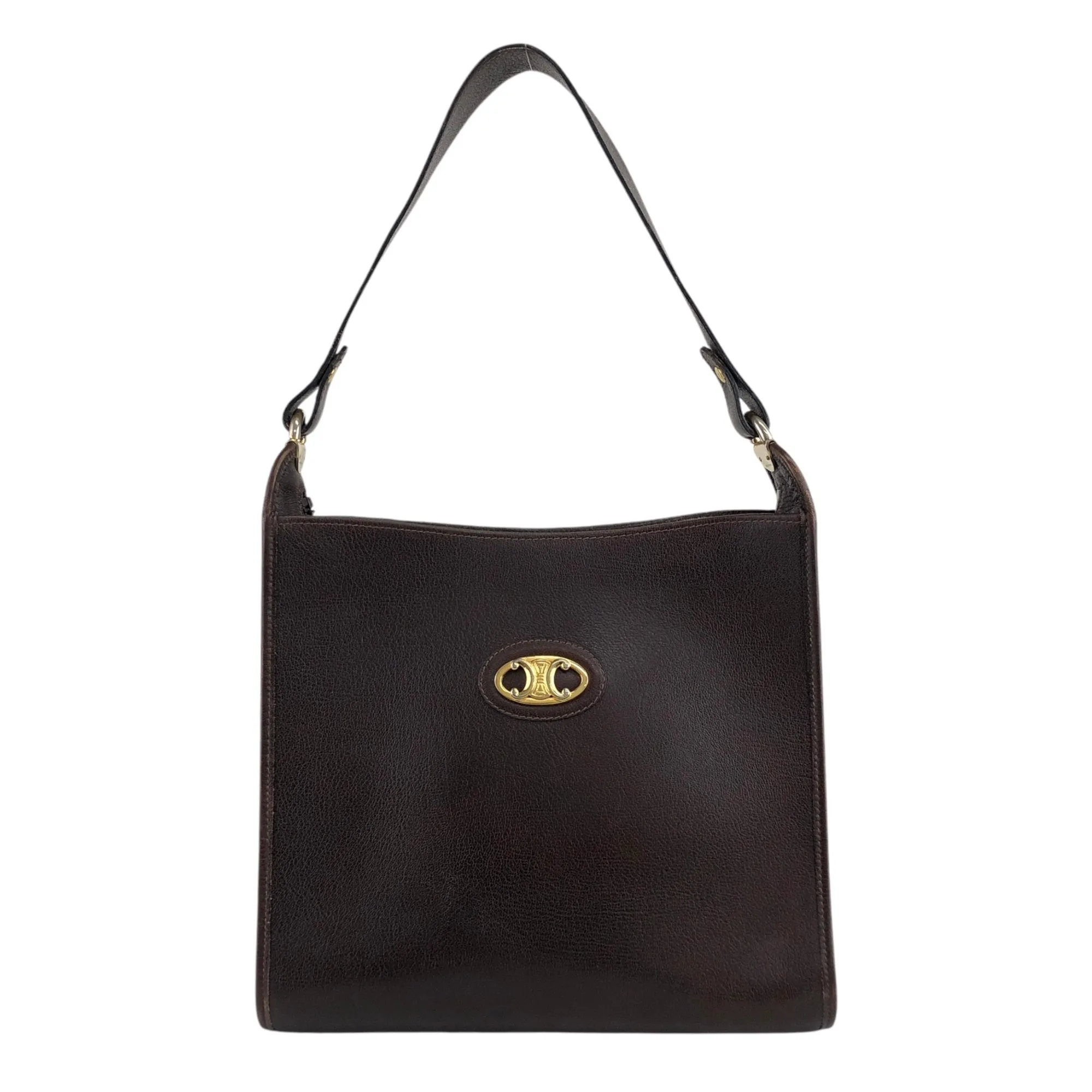 CELINE Triomphe Shoulder bag Brown Vintage n5nm5m
