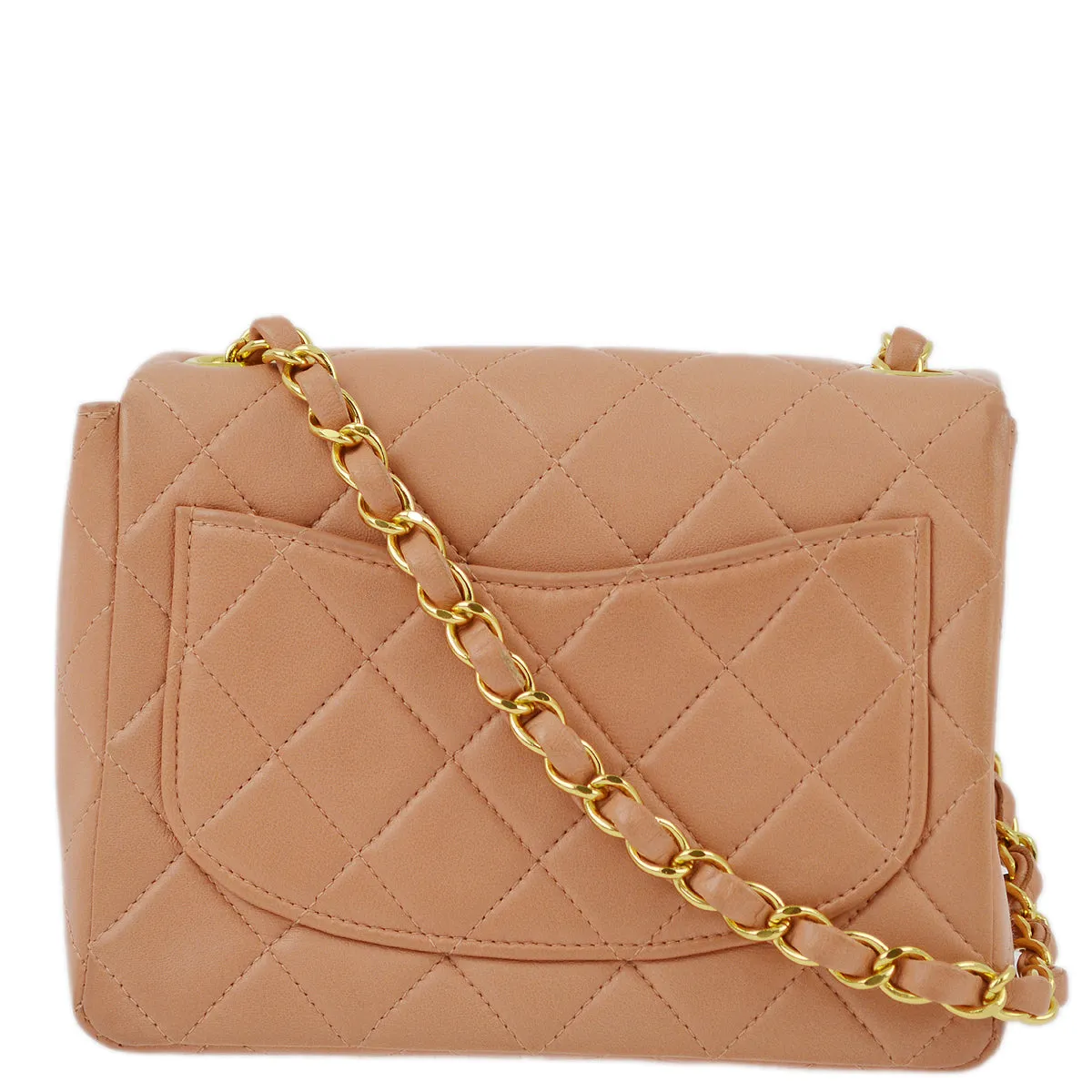 Chanel 1997-1999 Lambskin Mini Classic Square Flap Shoulder Bag 17