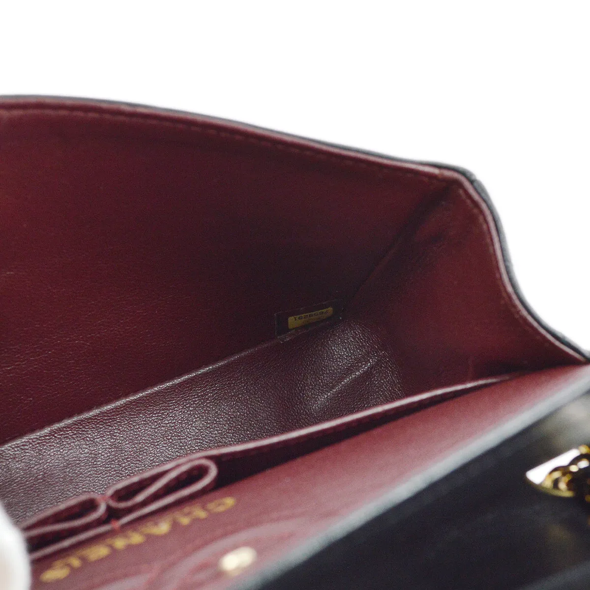 Chanel 2001-2003 Black Lambskin Small Classic Double Flap Shoulder Bag