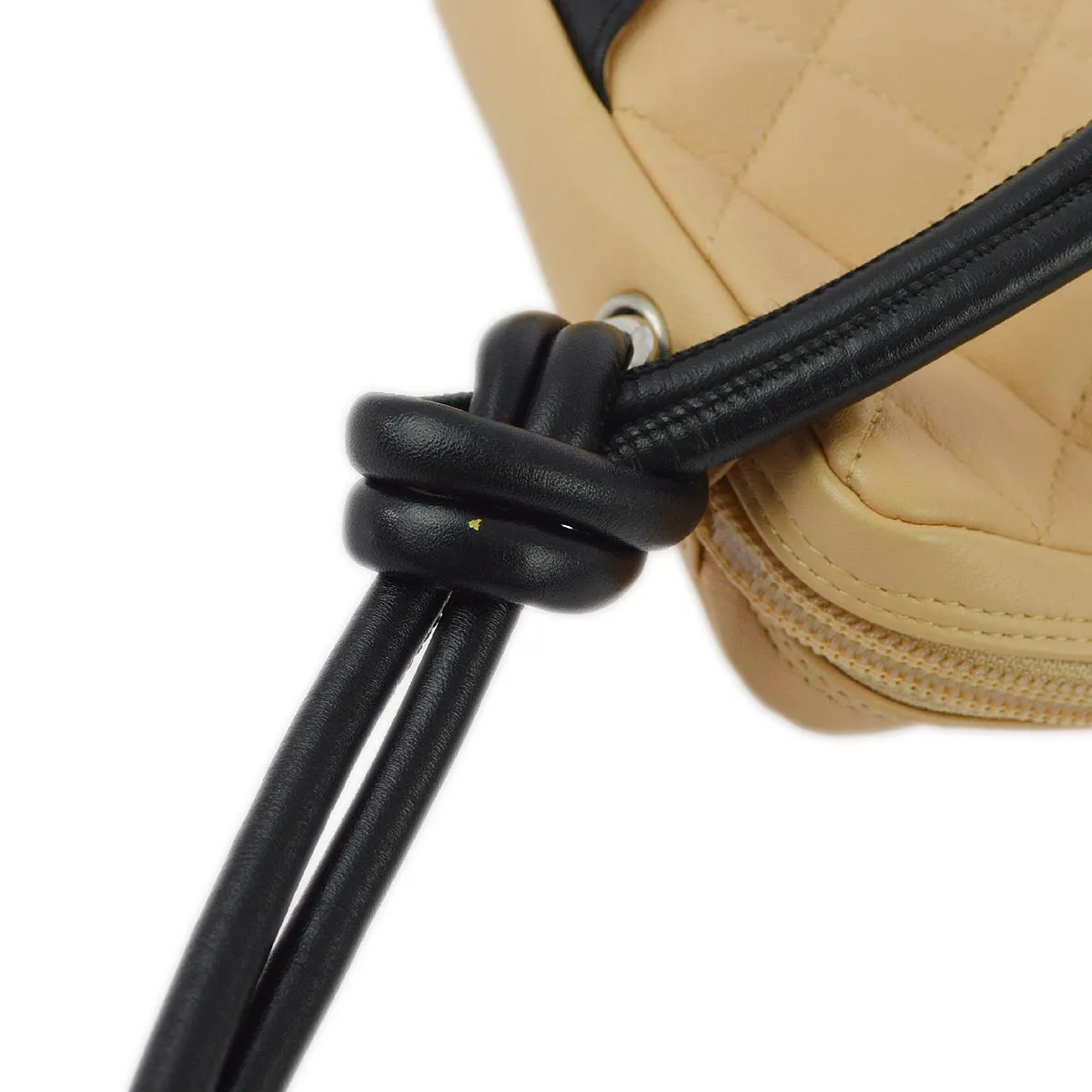 Chanel 2003-2004 Beige Calfskin Cambon Ligne Shoulder Bag